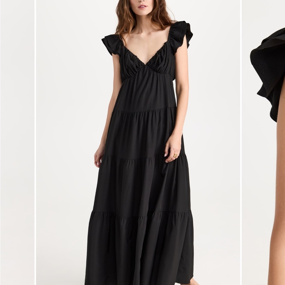 English Factory Ruffle Sleeve Maxi Dress